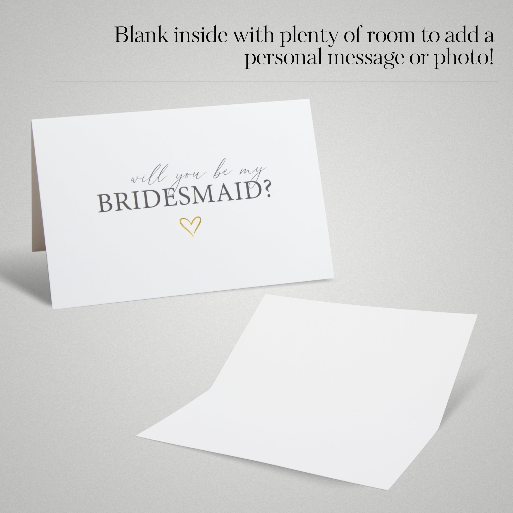 Will You Be My Bridesmaid Card Set of 12 - 8 Bridesmaid, 2 Maid of Honor, 1 Matron of Honor, 1 Flower girl with Envelopes and Sealing Stickers